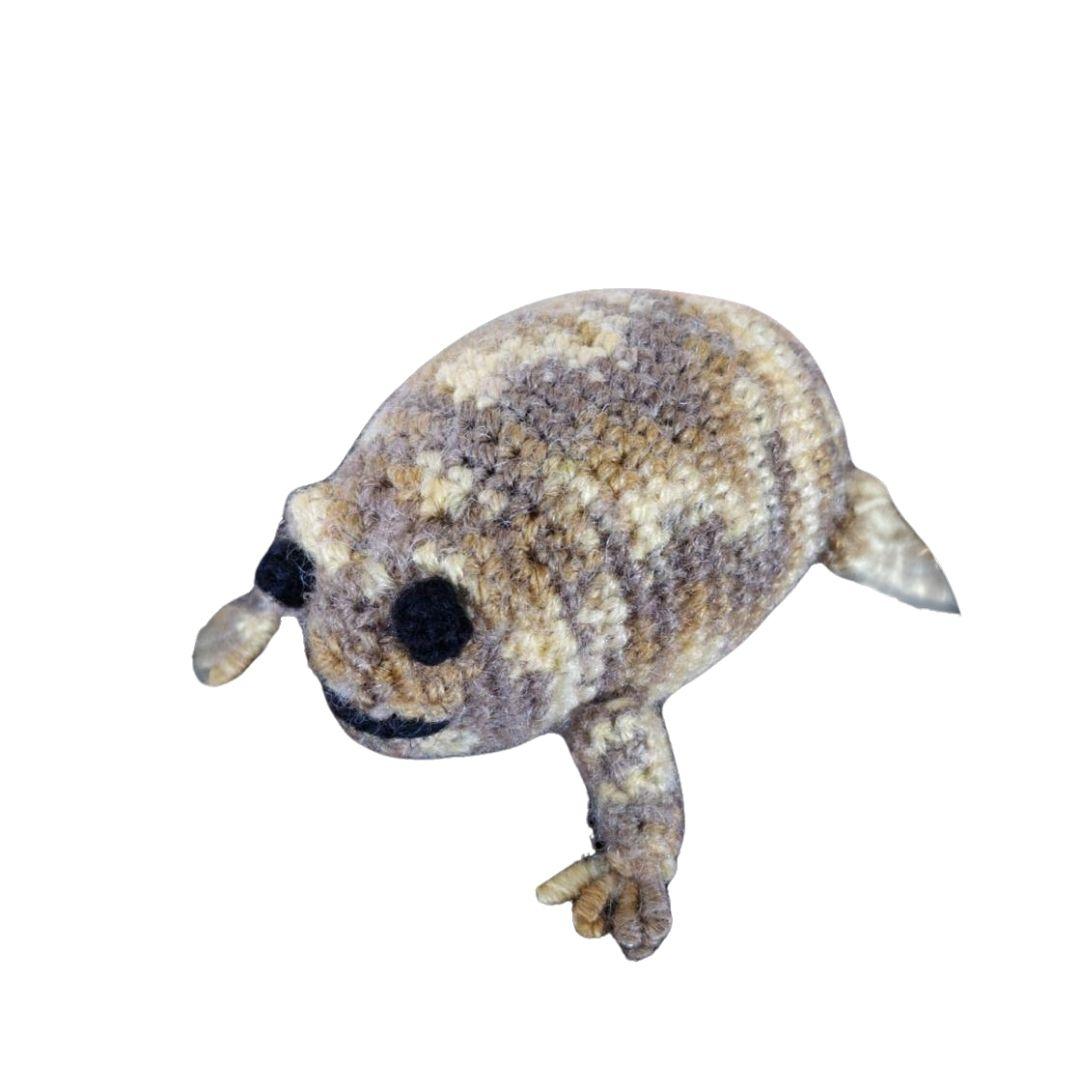 Crochet Marbled Forest Frog Soft Toy