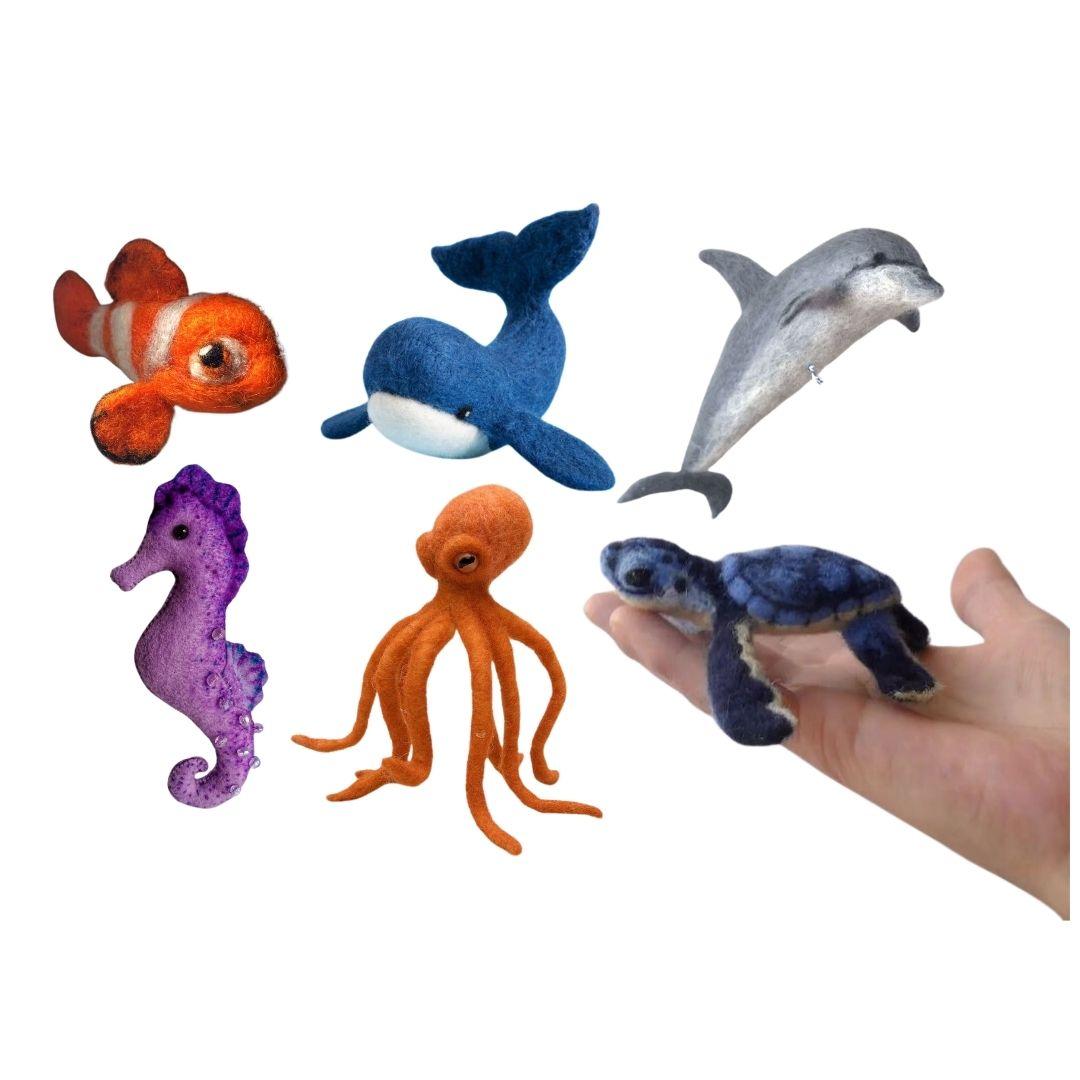 Felt Sea Animals Soft Toys set of 6
