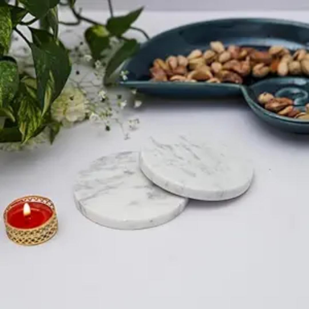 Marble Coasters Set of 2