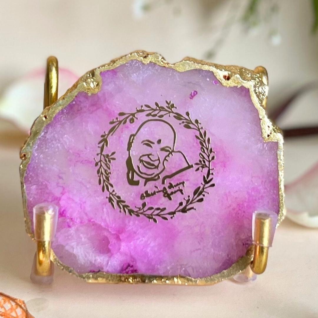 Guru Ji Crystal Agate Metal Frame