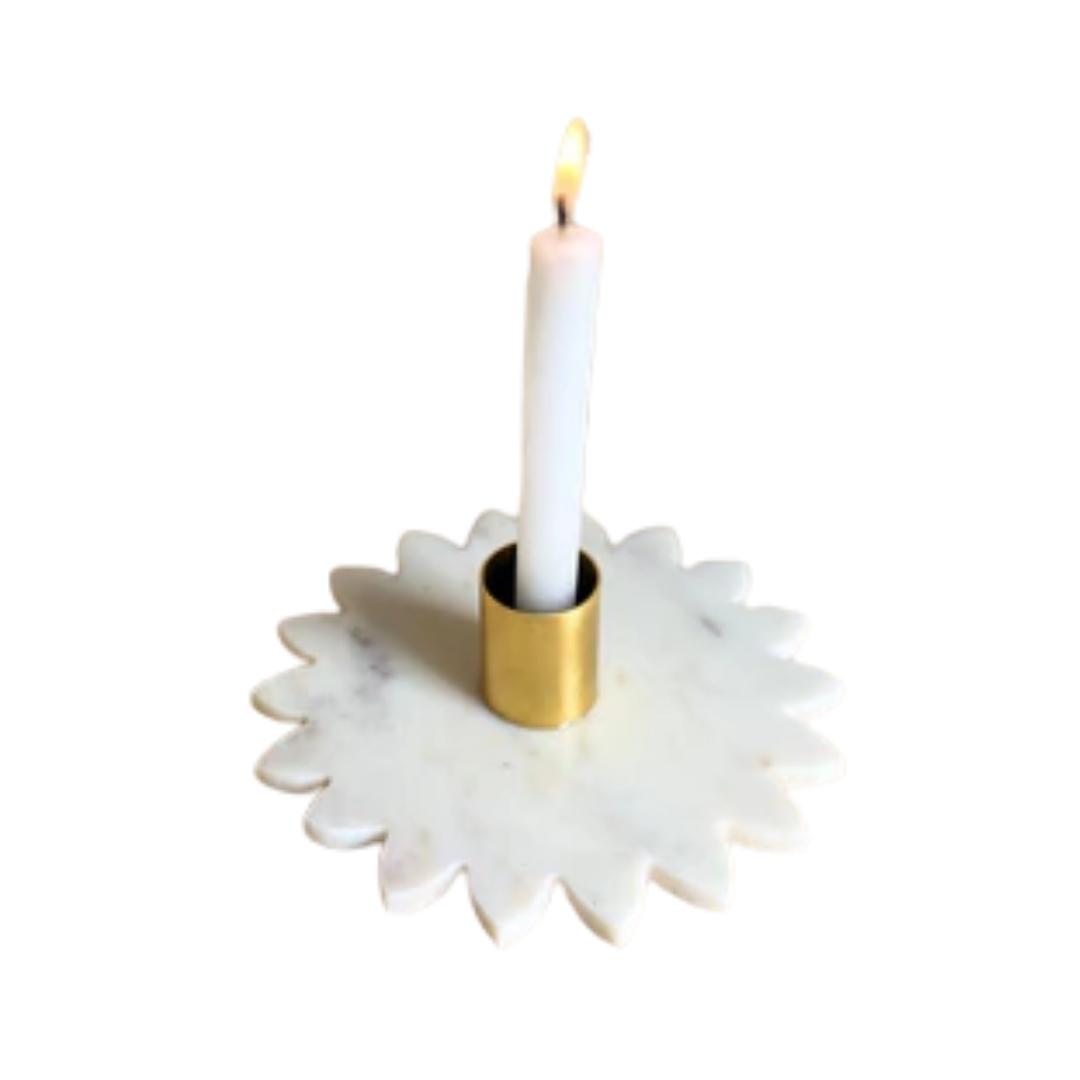 Marble Sunflower Shape Candle Holder