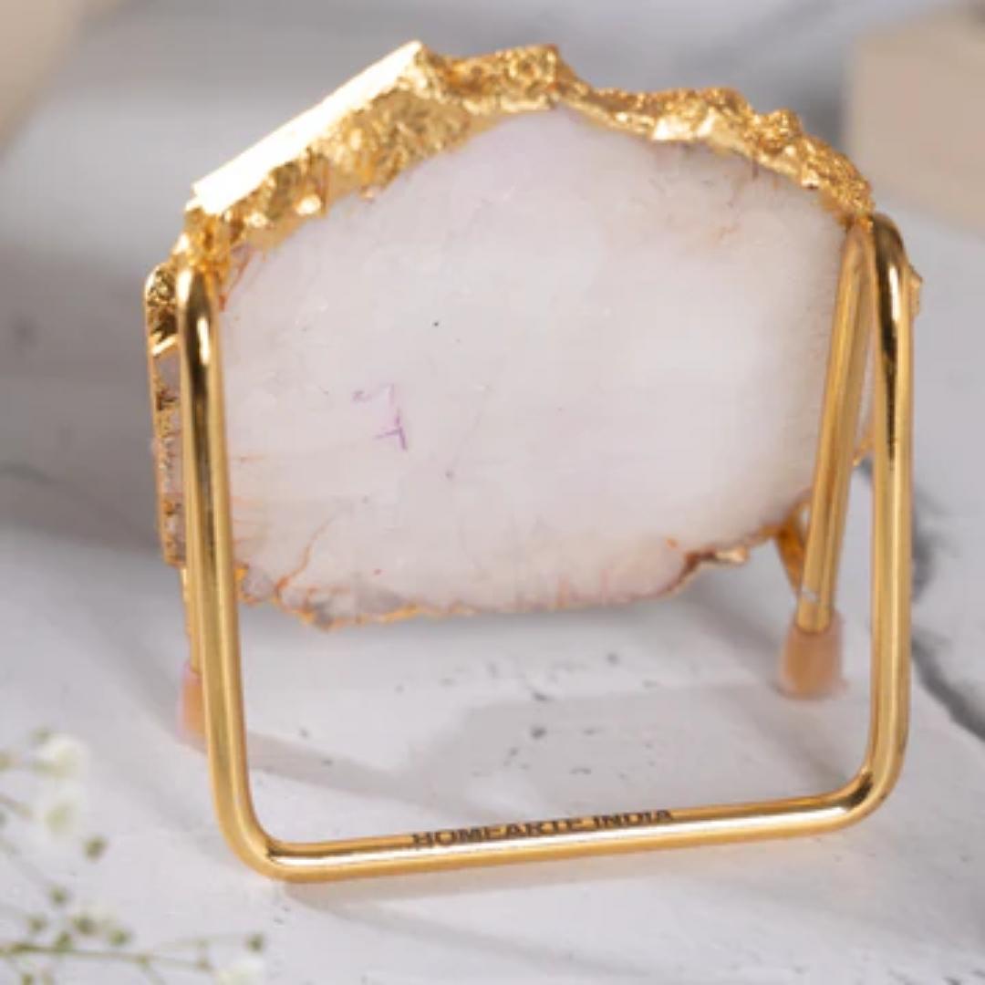 Ik Onkar Mantra Crystal Agate Metal Frame
