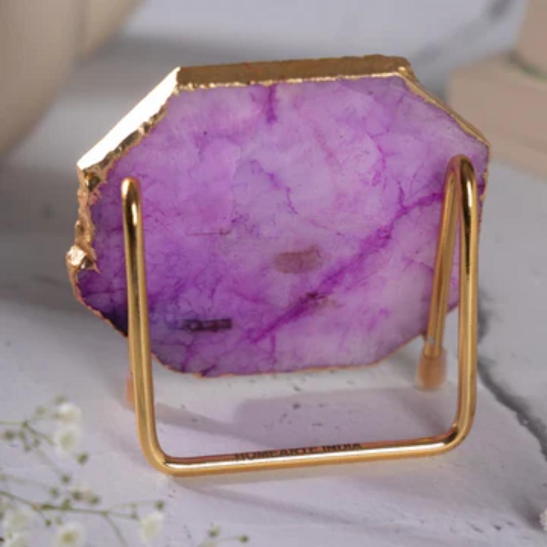 Ik Onkar Mantra Crystal Agate Metal Frame