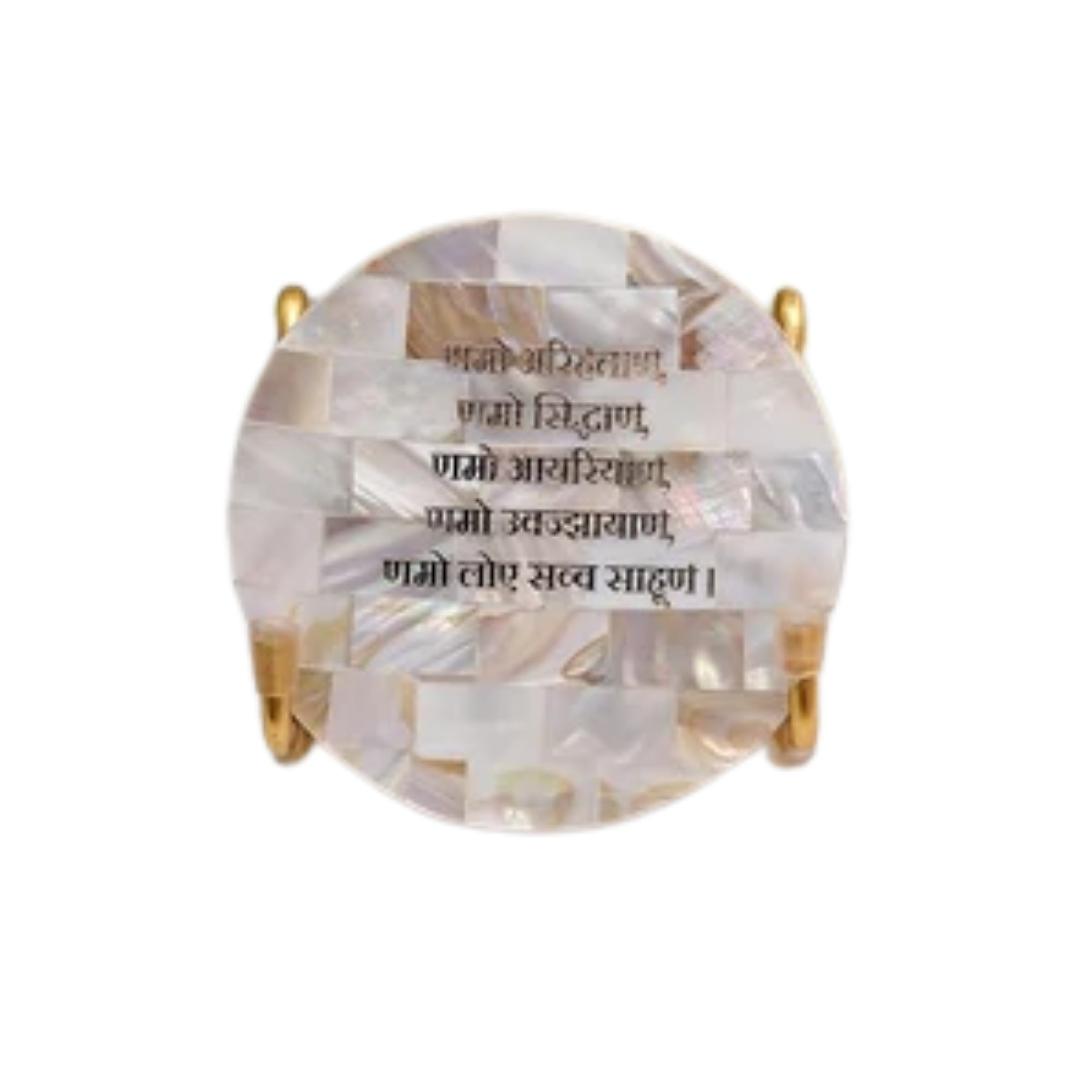 Namokar Mantra Mother of Pearl Frame