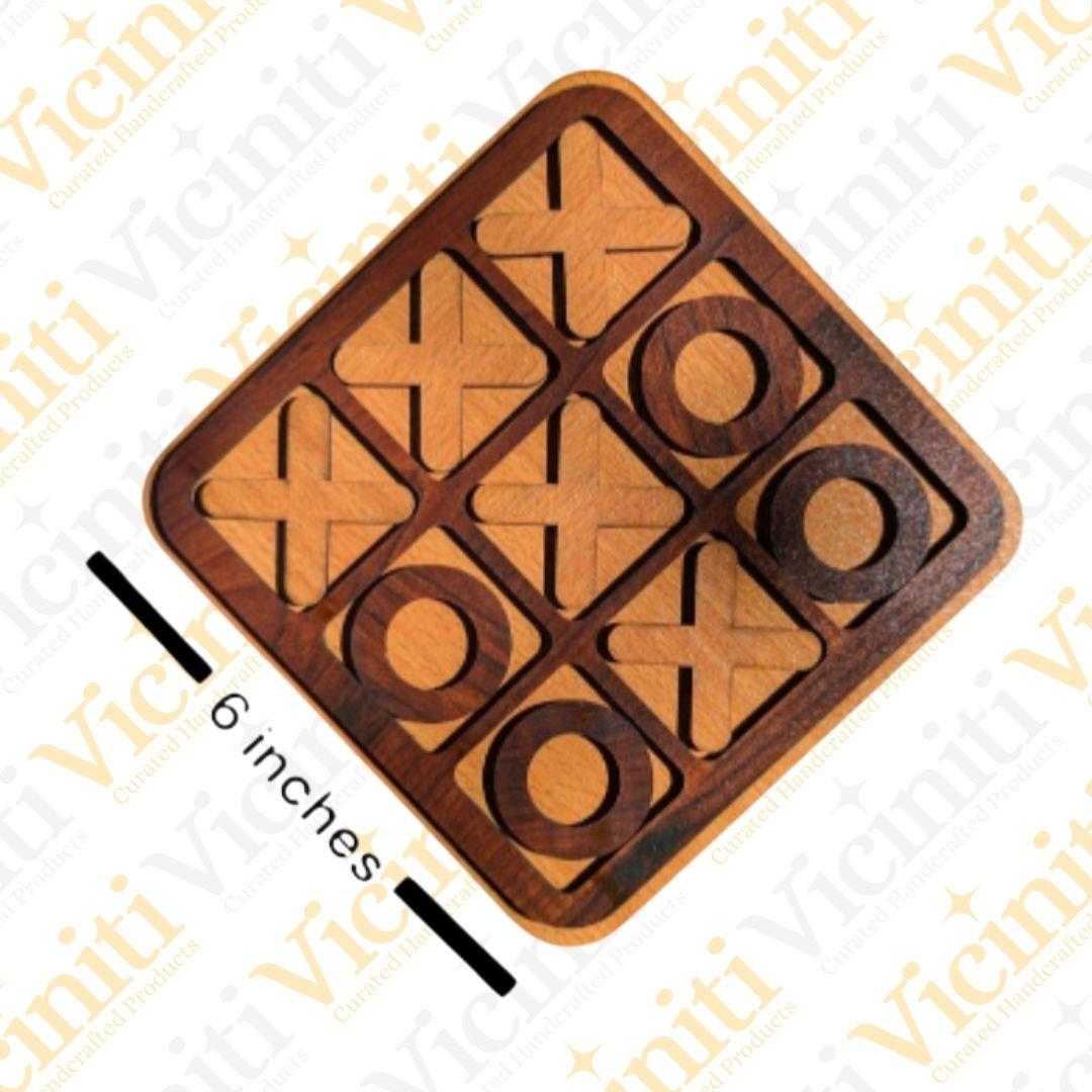 Handcrafted Wooden Tic Tac Toe
