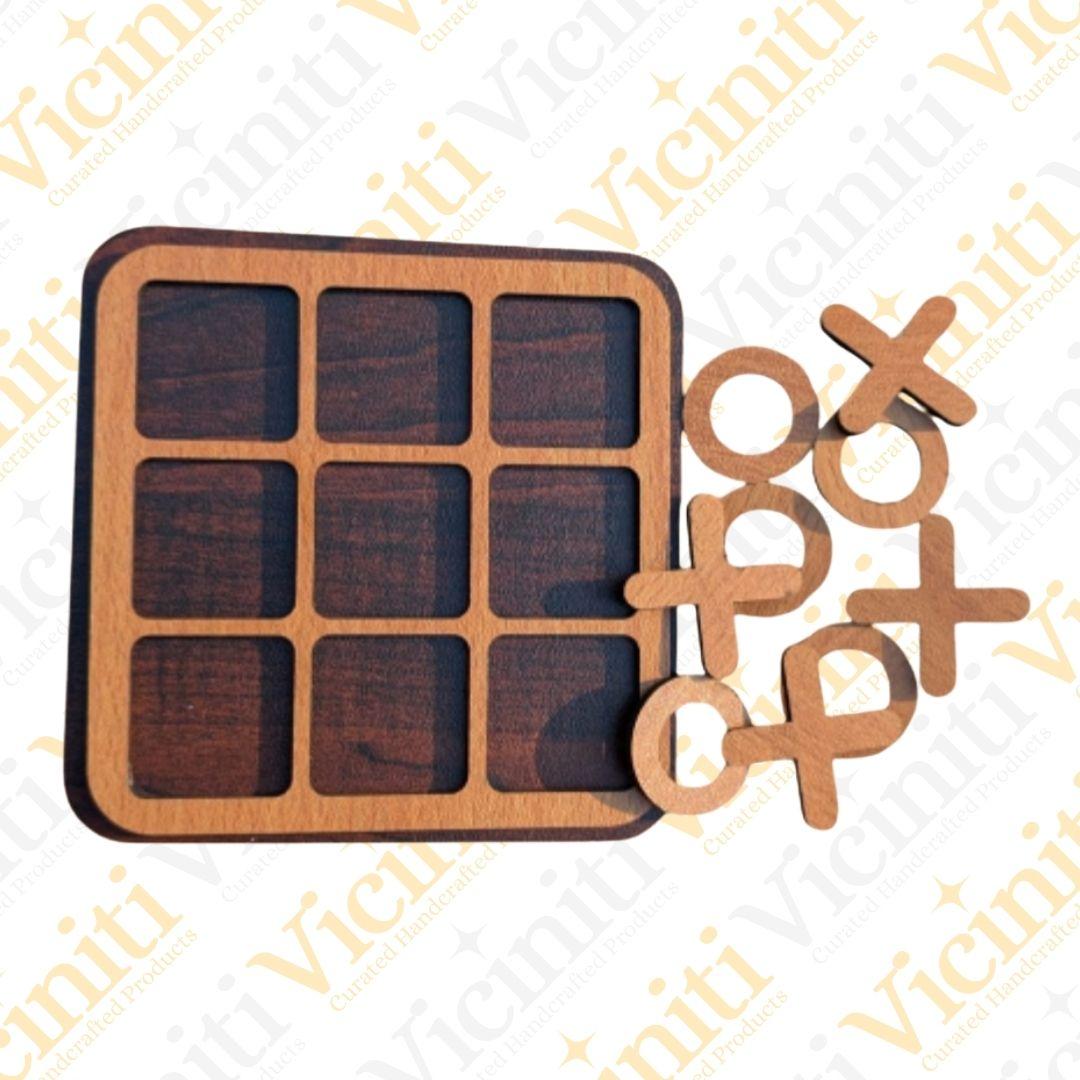Handcrafted Wooden Tic Tac Toe