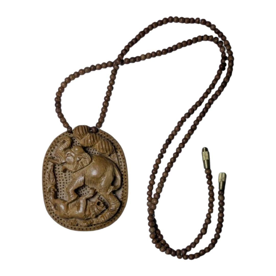 The Sahara Hunt Wooden Hand Carved Necklace