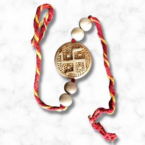 Swastik Wooden Rakhi