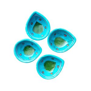 Aqua one leaf diyas