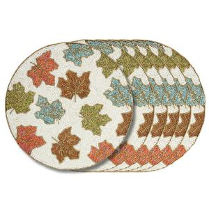 Maple Leaf Beaded Table Placemats