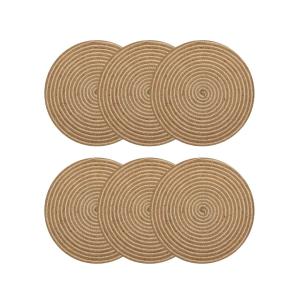 Jute Place mats for dining table set of 6