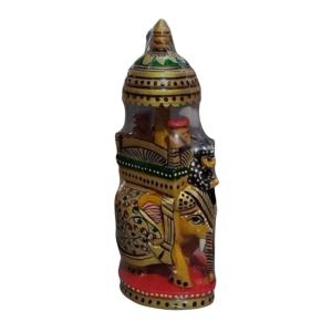 Embellished Amabari King on Elephant with Palanquin Wooden Handcrafted Showpiece